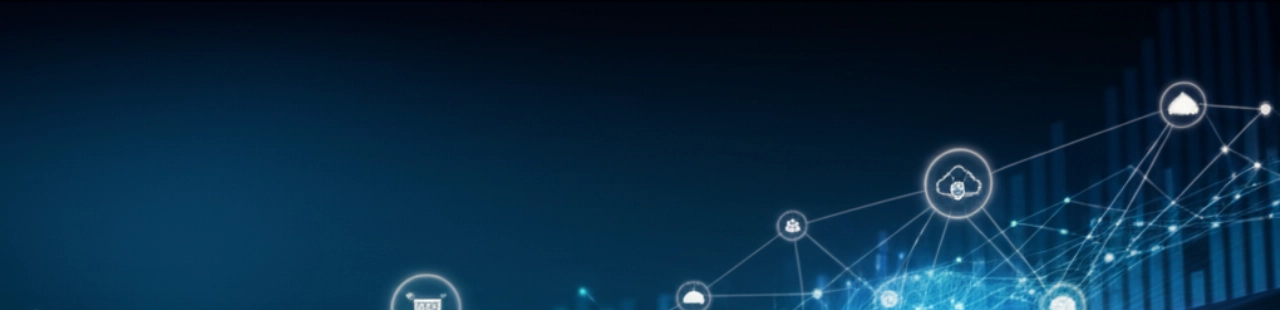Una visualizzazione astratta e iperrealistica di dati che fluiscono senza soluzione di continuità tra le piattaforme e-commerce e convergono in un sistema CRM centrale, simboleggiando la crescita.